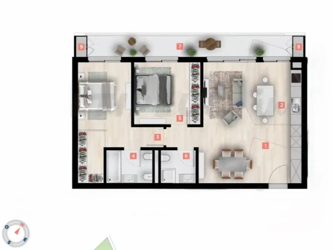 Apartamento T2 para Venda em Caniço Planta 1