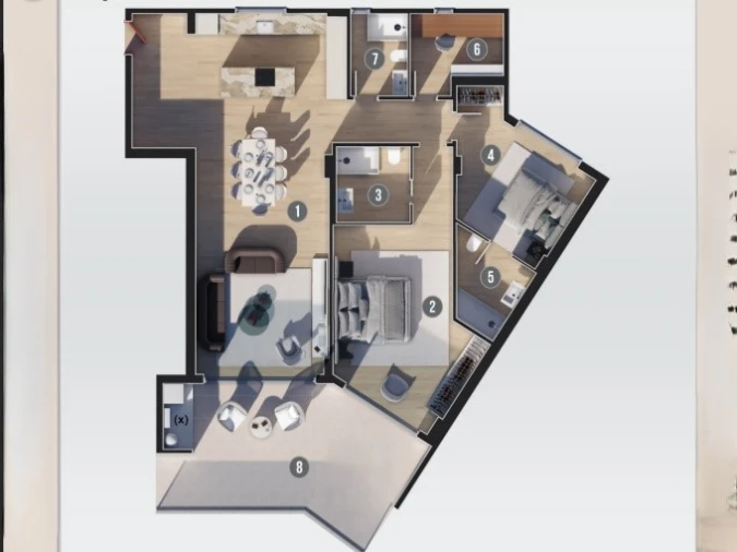 Apartamento T2 para Venda em Calheta Planta 1
