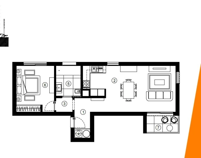 Apartamento T1 para Venda em São Martinho Planta 1