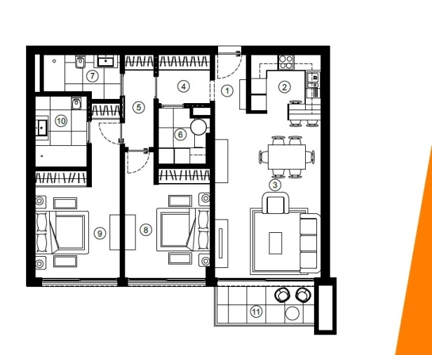 Apartamento T2 para Venda em São Martinho Planta 1
