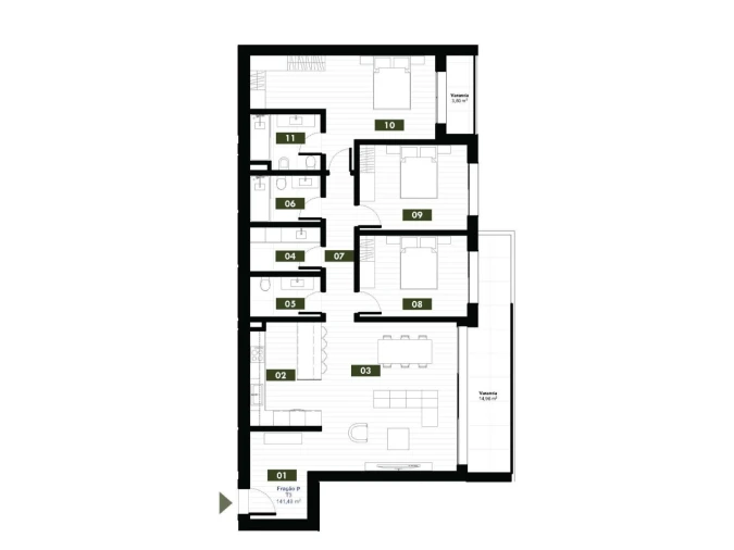 Apartamento T3 para Venda em Camara de Lobos Planta 1