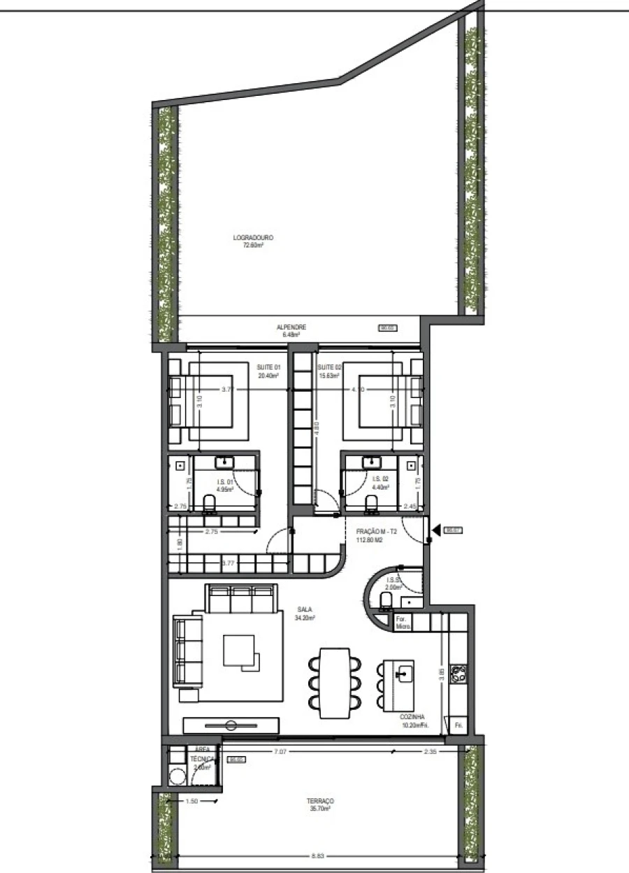Apartamento T2 para Venda em Funchal (Santa Luzia) Planta 1