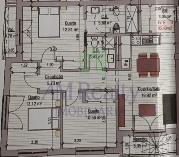 Apartamento T3 para Venda em Ferrel Foto 13