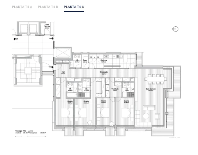 Apartamento T4 para Venda em Belém Planta 1