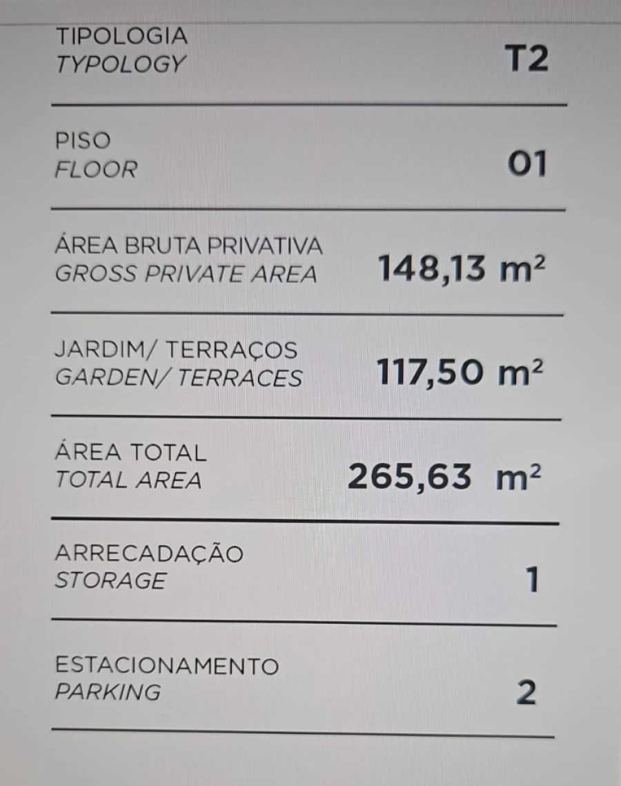 Apartamento T2 para Venda em Cascais e Estoril Planta 1