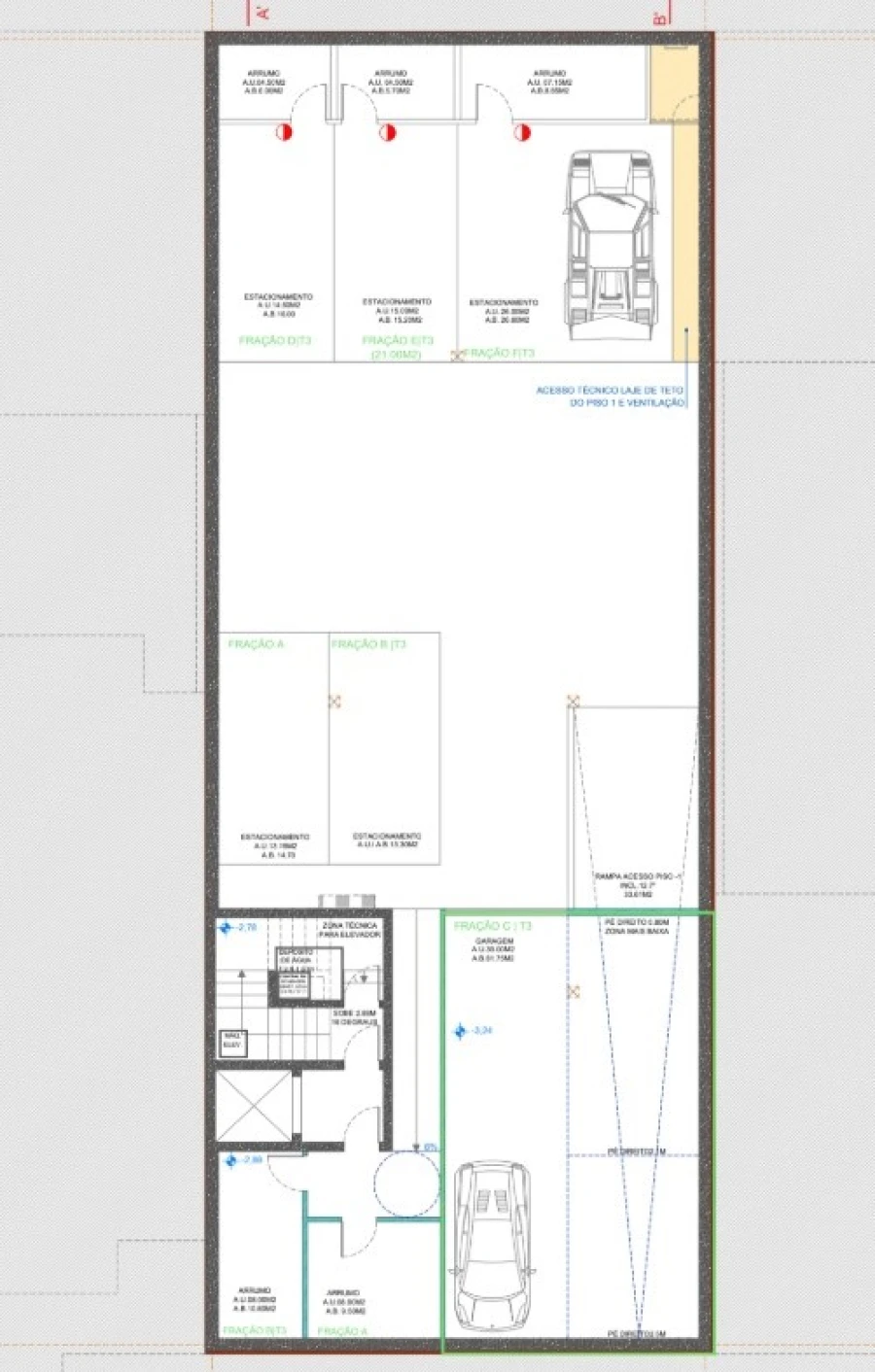 Apartamento T3 para Venda em Glória e Vera Cruz Planta 3
