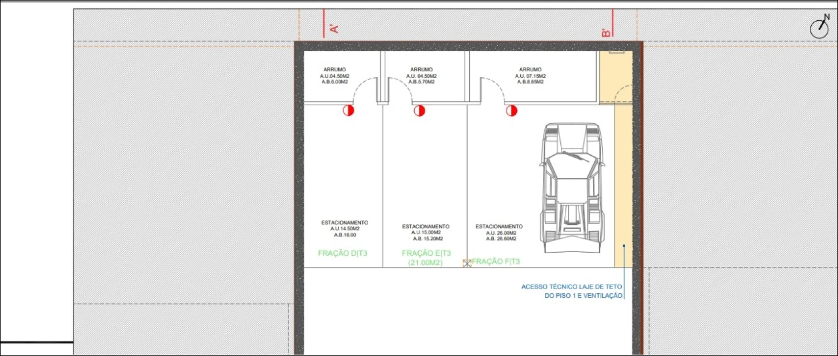 Apartamento T3 para Venda em Glória e Vera Cruz Planta 3