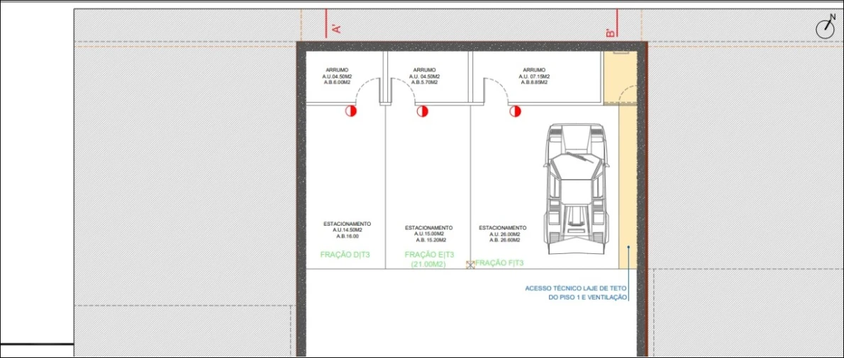 Apartamento T3 para Venda em Glória e Vera Cruz Planta 3