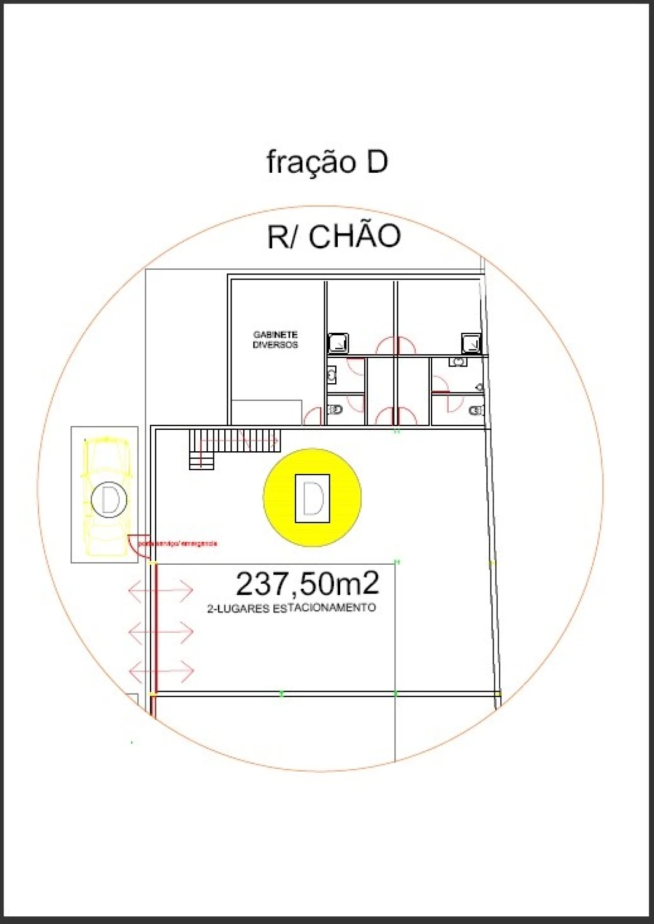 Armazém para Arrendamento em Esgueira Planta 2
