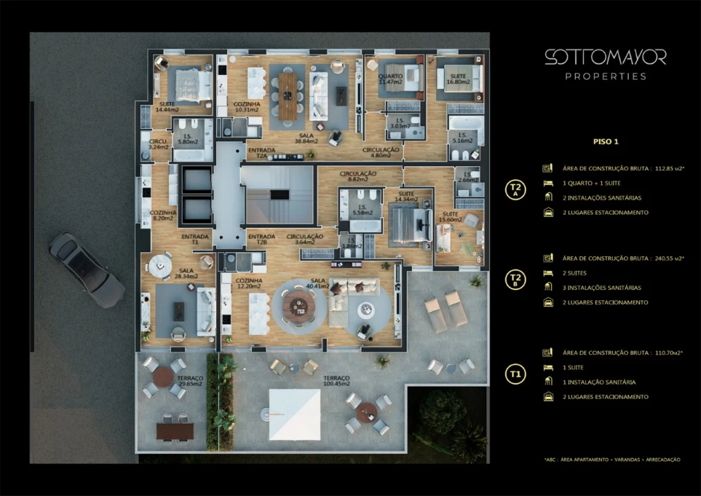 Apartamento T2 para Venda em Campolide Planta 2