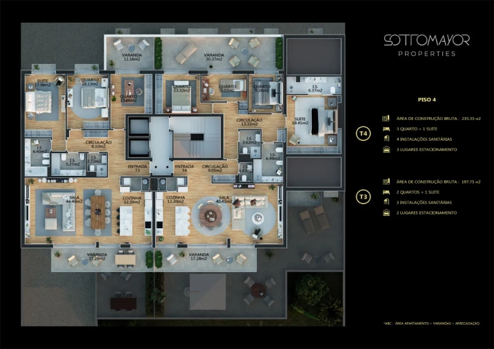 Apartamento T3 para Venda em Campolide Planta 1