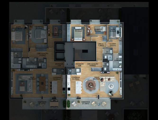 Apartamento T3 para Venda em Campolide Planta 1
