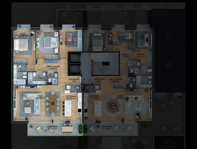 Apartamento T3 para Venda em Campolide Planta 1
