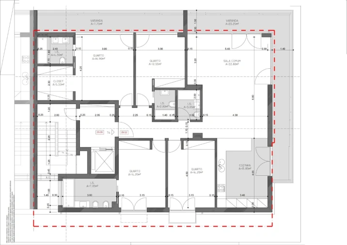 Apartamento T4 para Venda em Cascais e Estoril Planta 1