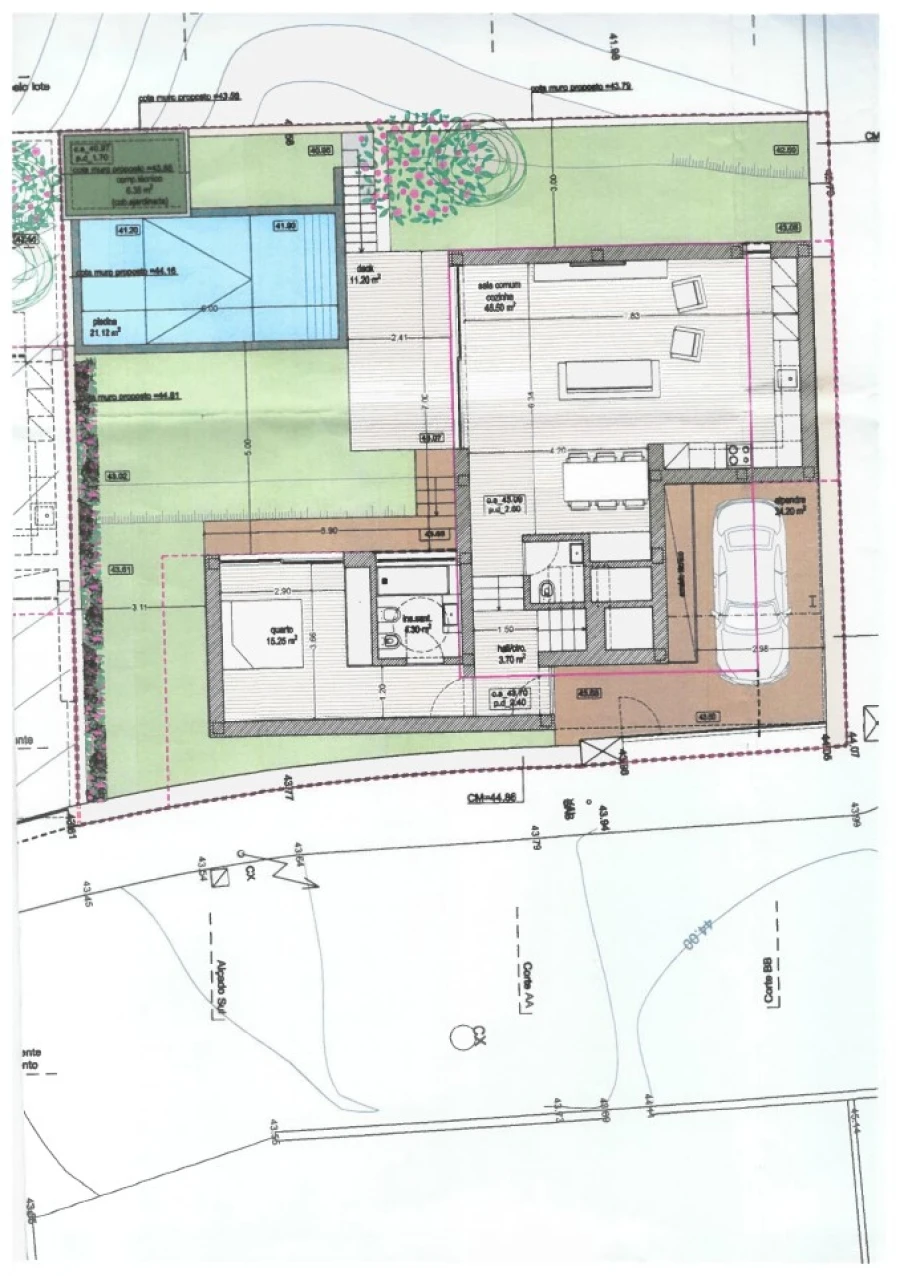 Moradia T3 para Venda em Moledo e Cristelo Planta 1