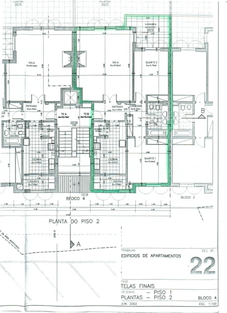 Apartamento T2 para Venda em Santa Maria e São Miguel, São Martinho, São Pedro Penaferrim Planta 1