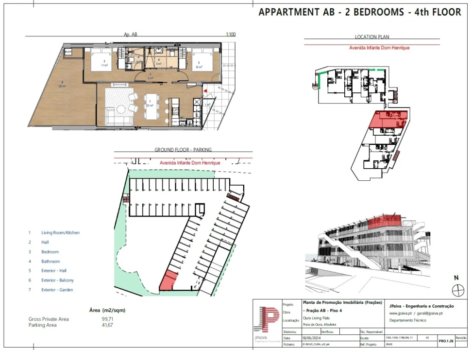 Apartamento T2 para Venda em Albufeira e Olhos de Água Planta 2