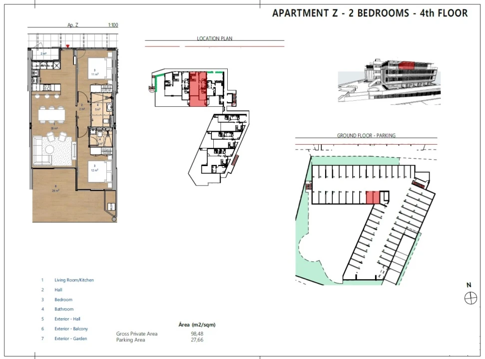 Apartamento T2 para Venda em Albufeira e Olhos de Água Planta 2
