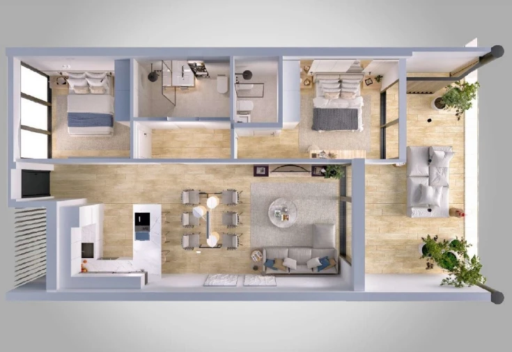 Apartamento T2 para Venda em Albufeira e Olhos de Água Planta 1