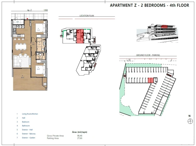 Apartamento T2 para Venda em Albufeira e Olhos de Água Planta 2