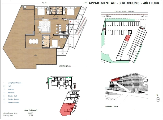 Apartamento T3 para Venda em Albufeira e Olhos de Água Planta 1