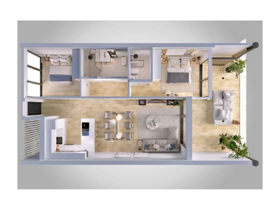 Apartamento T2 para Venda em Albufeira e Olhos de Água Planta 2