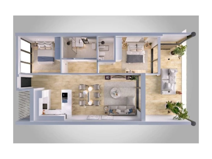 Apartamento T2 para Venda em Albufeira e Olhos de Água Planta 2