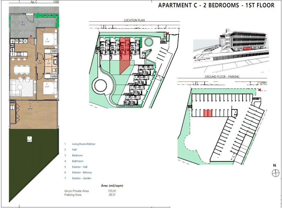 Apartamento T2 para Venda em Albufeira e Olhos de Água Planta 2