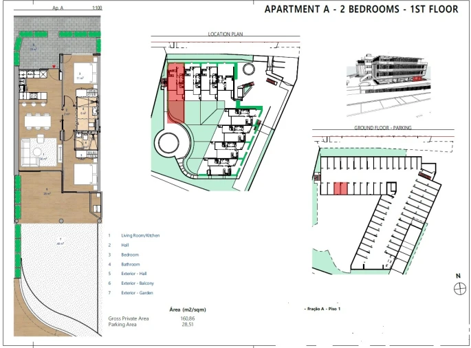 Apartamento T2 para Venda em Albufeira e Olhos de Água Planta 1