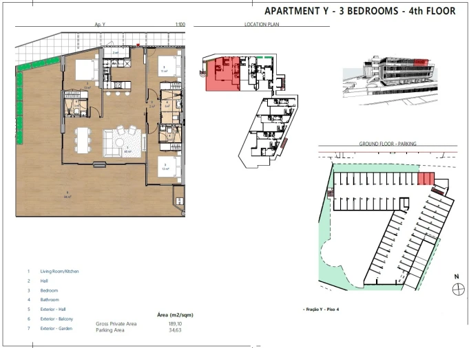 Apartamento T3 para Venda em Albufeira e Olhos de Água Planta 1