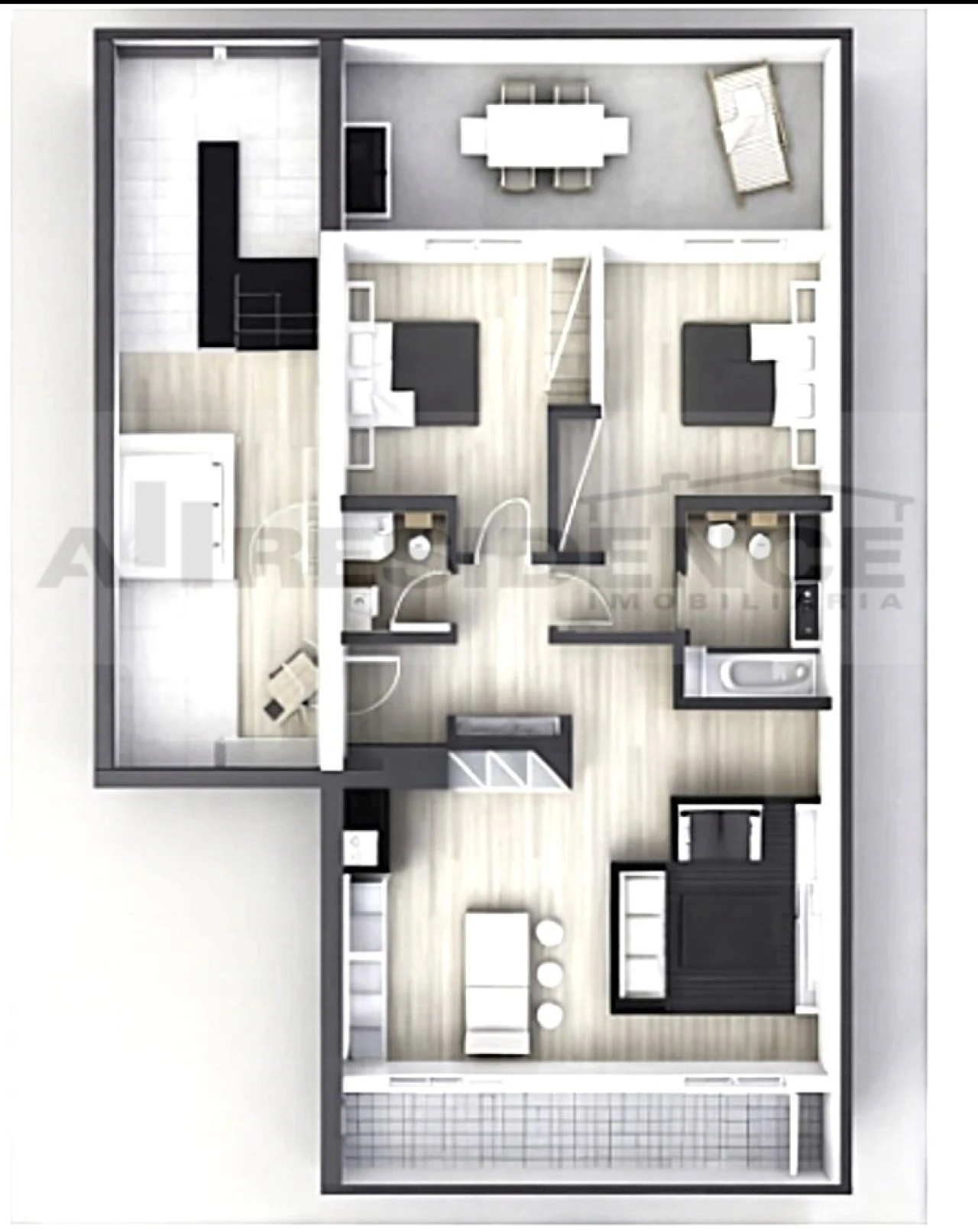 Apartamento T2 para Venda em Loule (São Sebastião) Foto 5