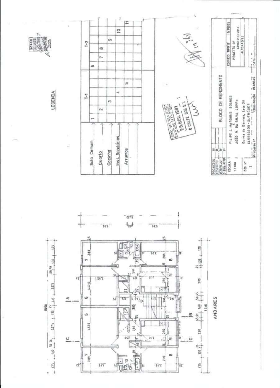 Apartamento T2 para Venda em Carregado e Cadafais Planta 1