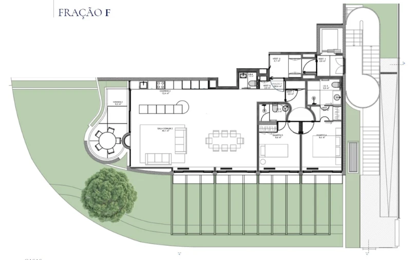 Apartamento T2 para Venda em Aldoar, Foz do Douro e Nevogilde Planta 1