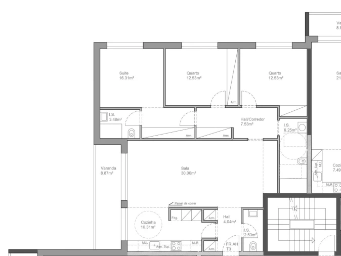 Apartamento T3 para Venda em Leiria, Pousos, Barreira e Cortes Planta 1