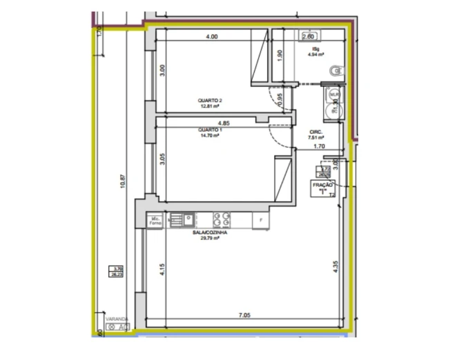 Apartamento T2 para Venda em Ferrel Planta 1