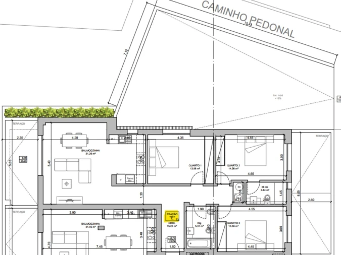 Apartamento T3 para Venda em Ferrel Planta 1