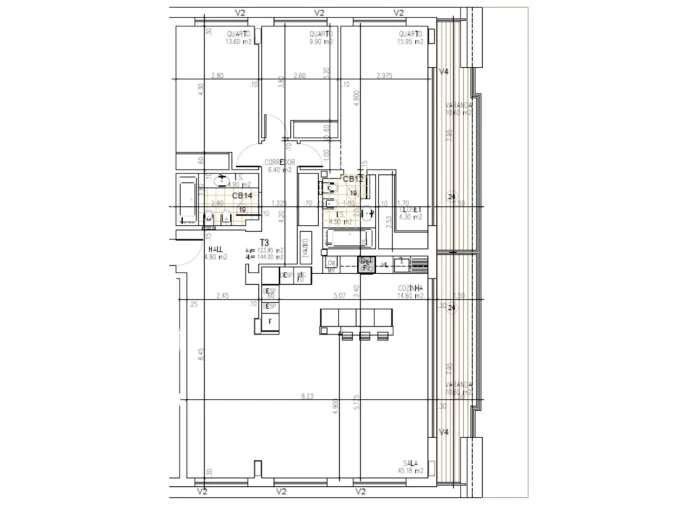 Apartamento T3 para Venda em São Martinho do Porto Planta 1