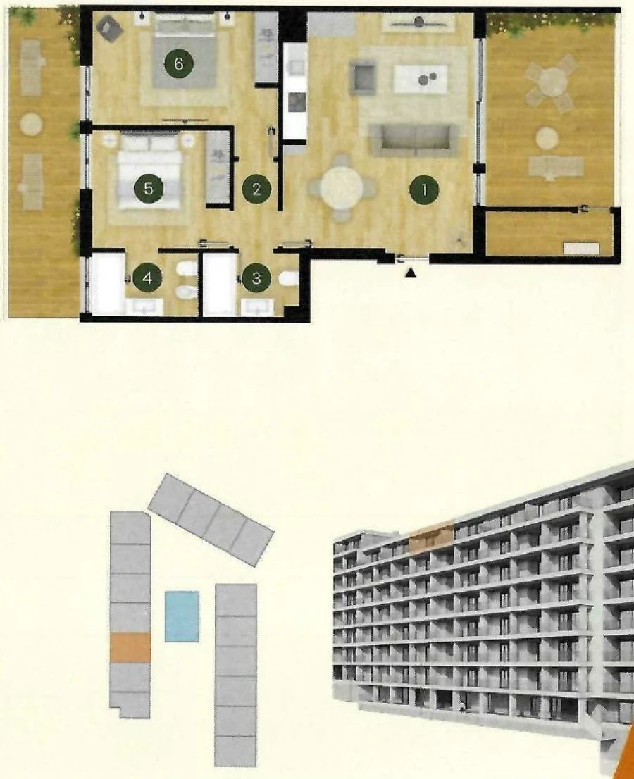 Apartamento T2 para Venda em Santo António dos Cavaleiros e Frielas Planta 1
