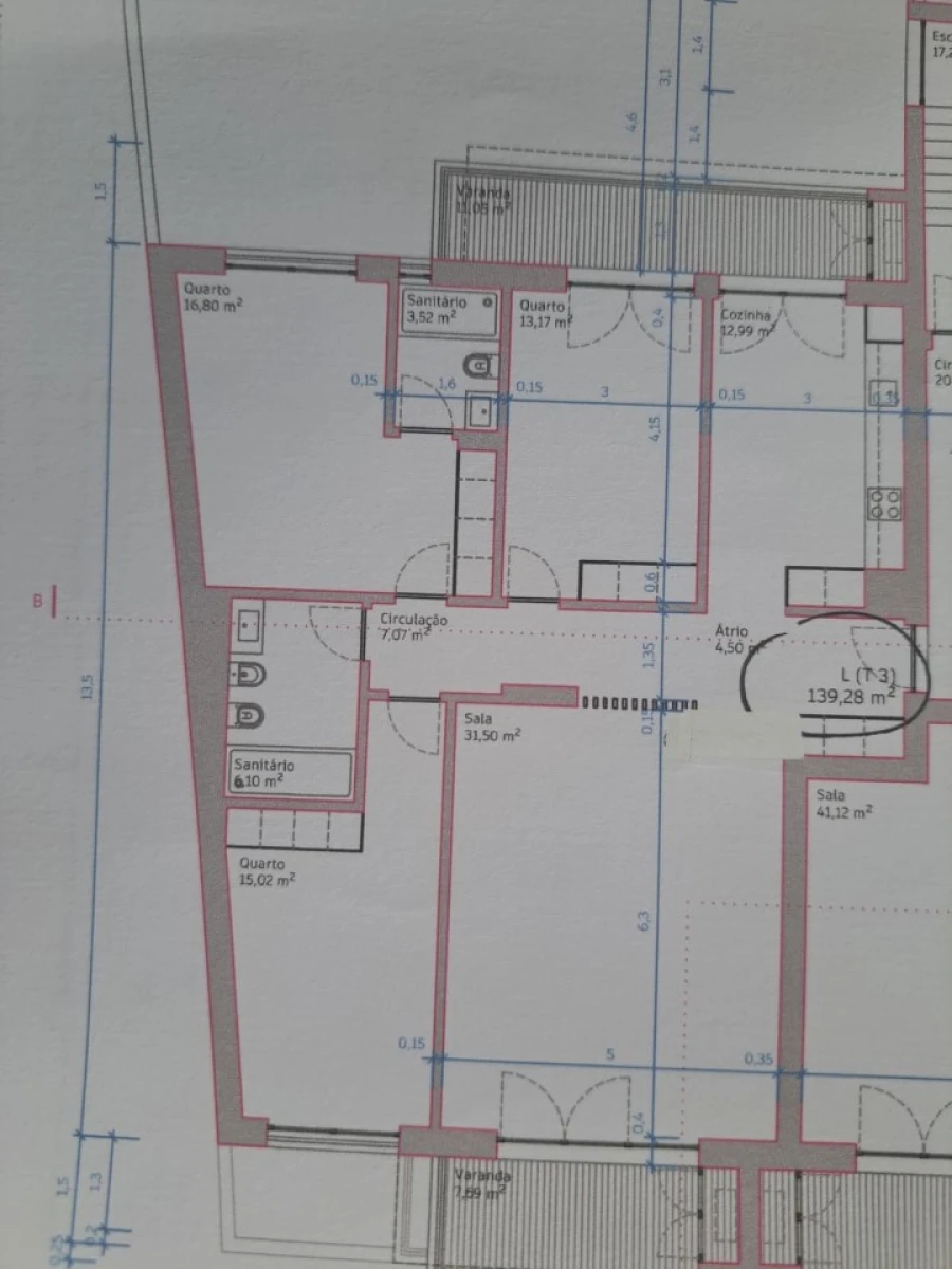 Apartamento T3 para Venda em Leiria, Pousos, Barreira e Cortes Planta 1