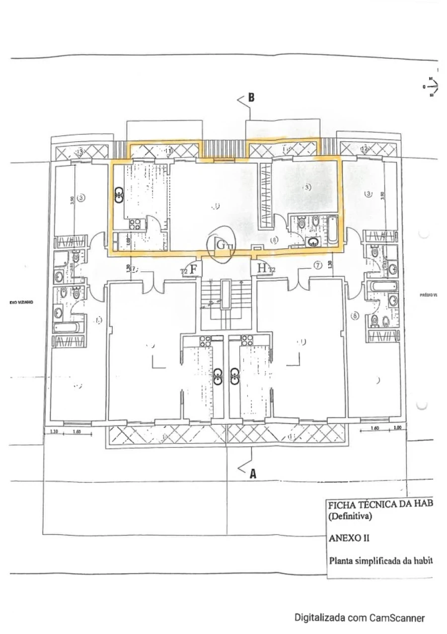 Apartamento T1 para Venda em Algoz e Tunes Planta 1
