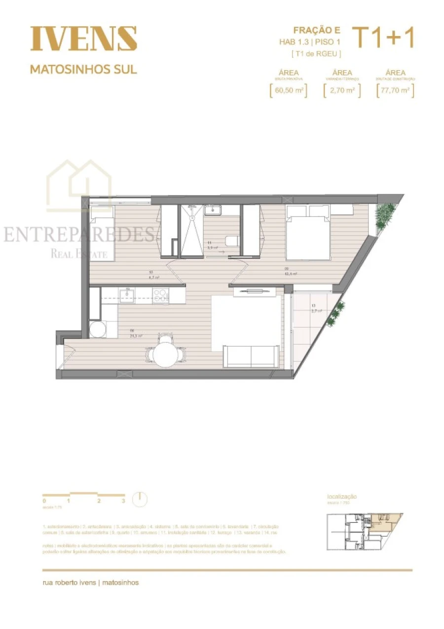 Apartamento T1 para Venda em Matosinhos e Leça da Palmeira Foto 15