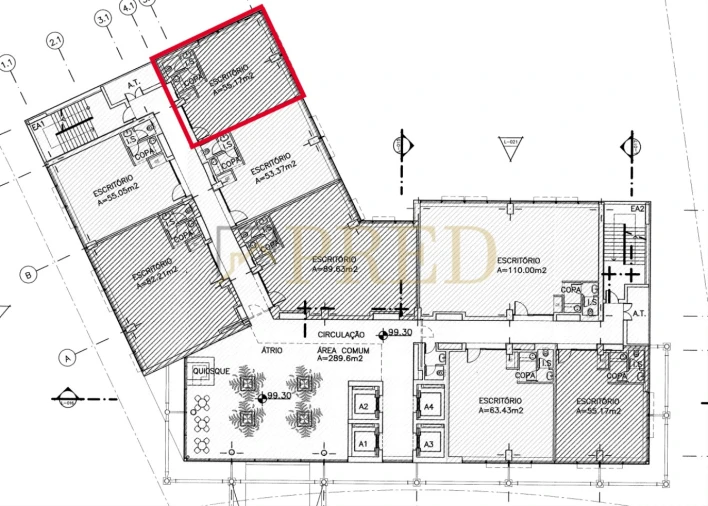 Escritório para Arrendamento em Santa Marinha e São Pedro da Afurada Foto 1