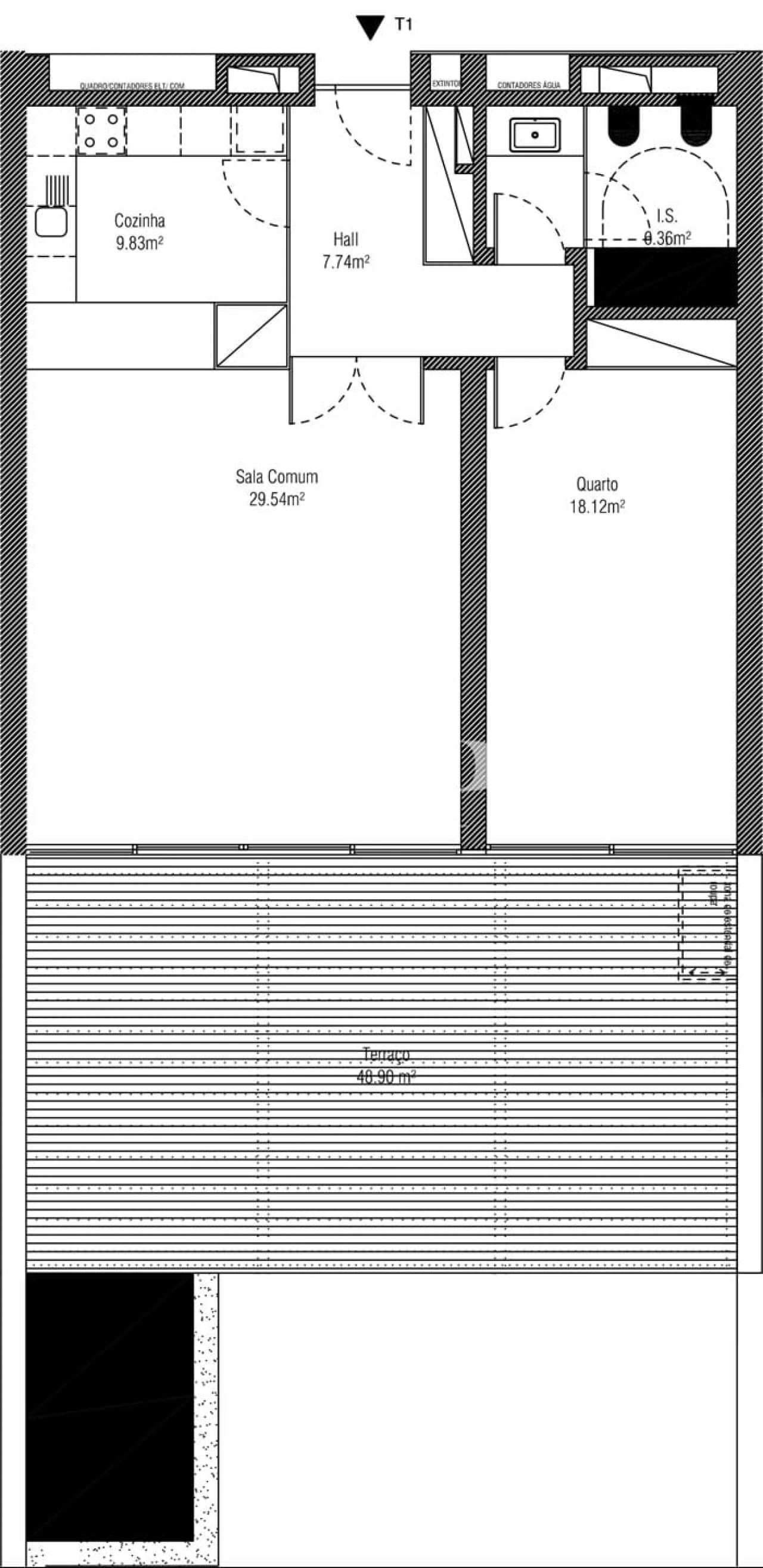 Apartamento T1 para Venda em Quarteira Foto 14