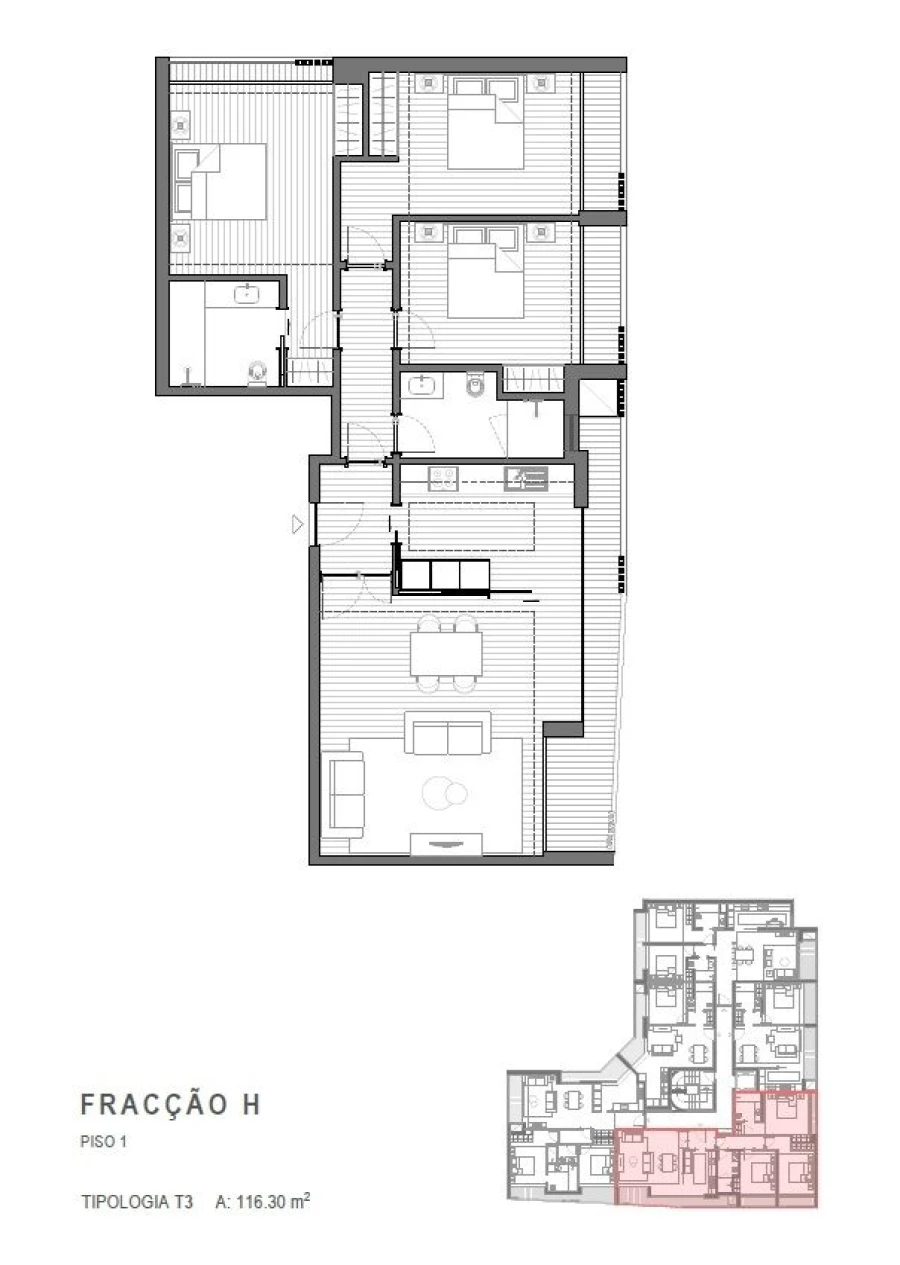 Apartamento T3 para Venda em Silvalde Foto 3