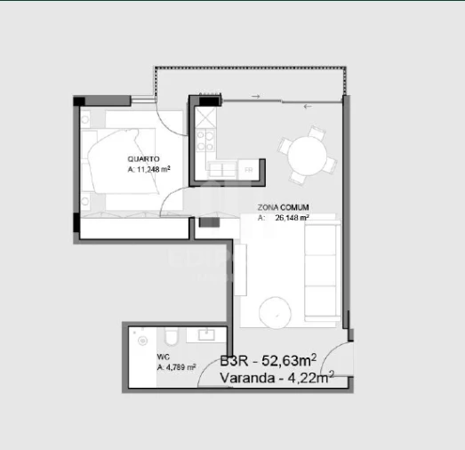 Apartamento T1 para Venda em Paços de Ferreira Foto 21