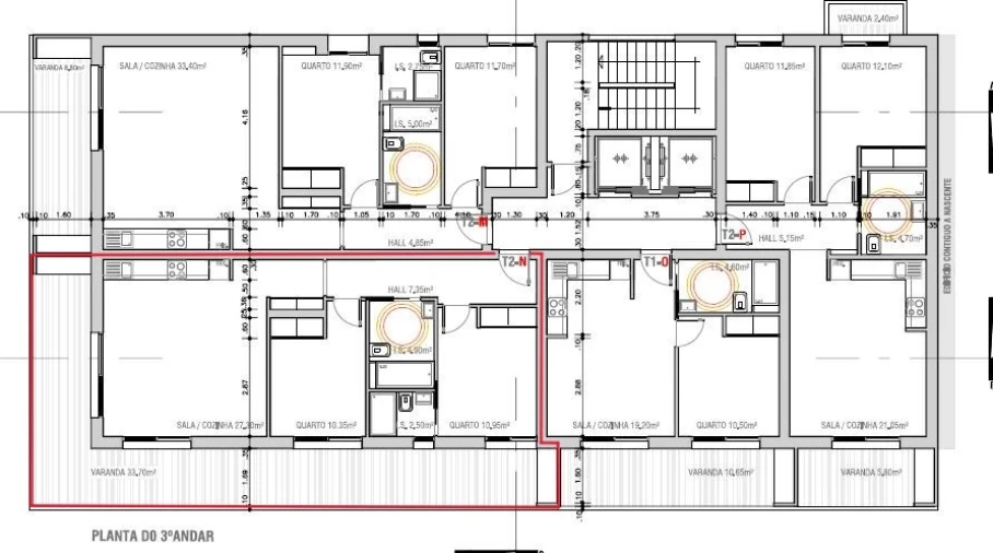 Apartamento T2 para Venda em Monte Gordo Planta 1