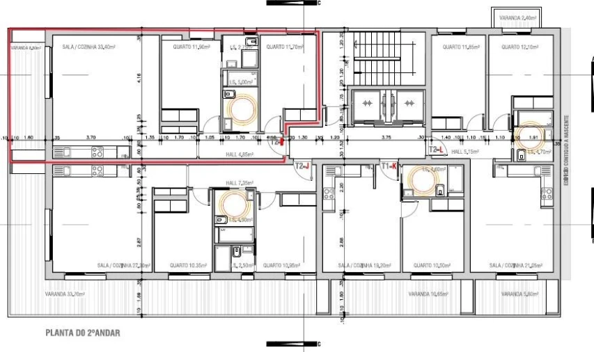 Apartamento T2 para Venda em Monte Gordo Planta 1