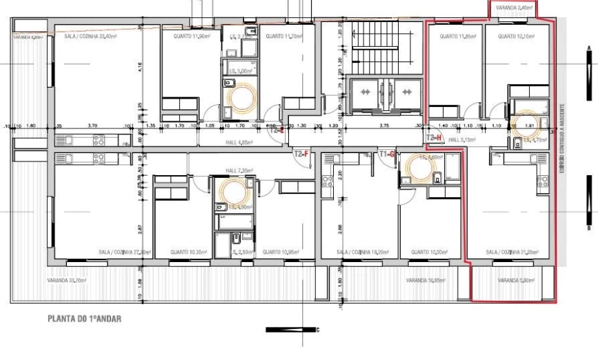Apartamento T2 para Venda em Monte Gordo Planta 1