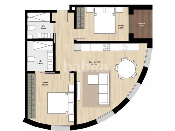 Apartamento T2 para Venda em Santa Clara e Castelo Viegas Foto 29