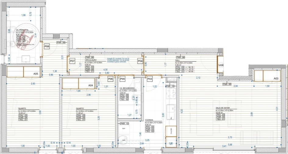 Apartamento T2 para Venda em Cidade da Maia Planta 1